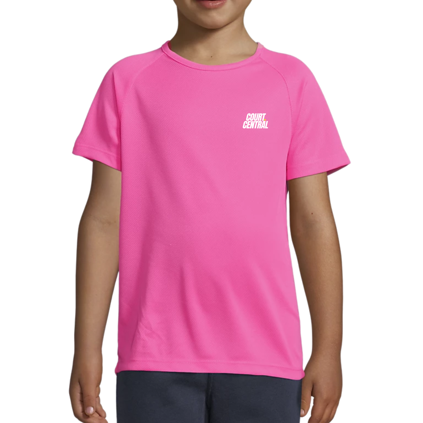 T-SHIRT SPORT COURT CENTRAL NOIR - Enfant