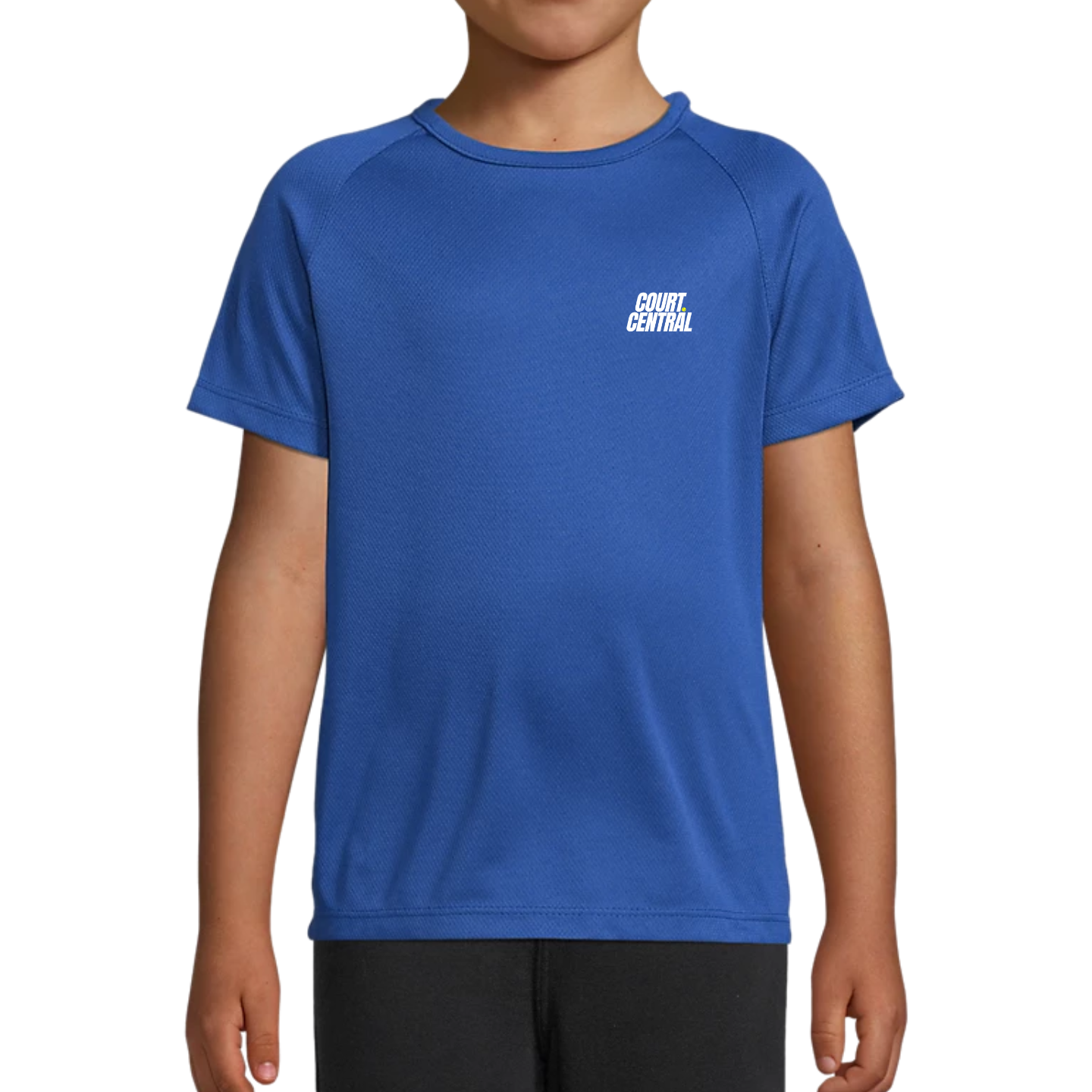 T-SHIRT SPORT COURT CENTRAL NOIR - Enfant