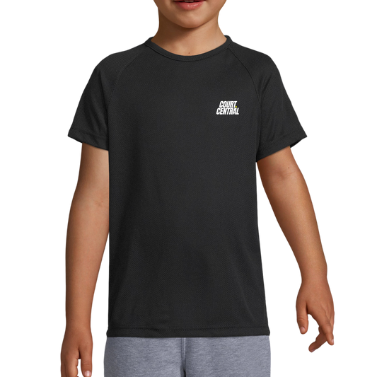 T-SHIRT SPORT COURT CENTRAL NOIR - Enfant